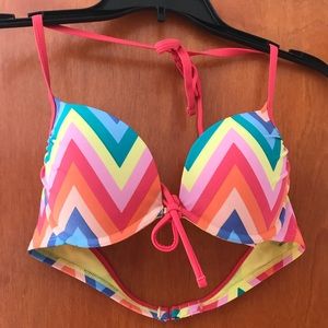 Aerie Bikini Top. Halter style. Rainbow